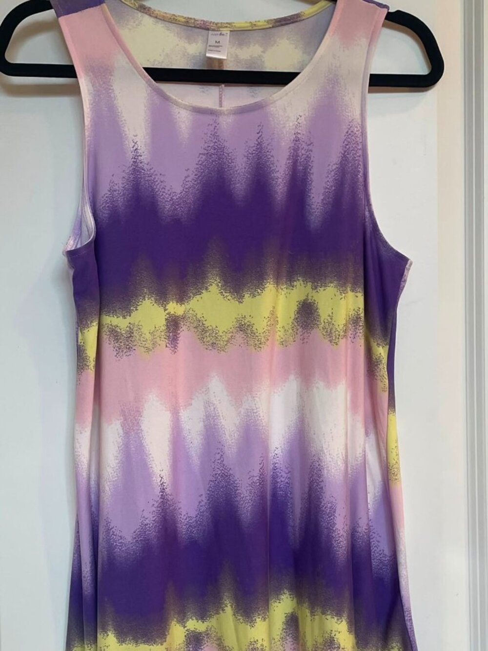 JUST BE Women’s Sleeveless Tie Dye Dress, Size M